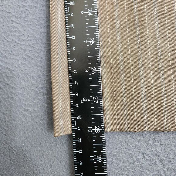 Ann Taylor LOFT Women 10P Julie Brown Pinstriped Bootcut Dress Pants - Picture 7 of 10